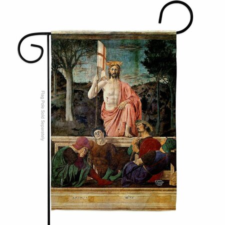 CUADRILATERO The Resurrection Religious Faith Double-Sided Decorative Garden Flag, Multi Color CU3912107